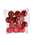 УЦЕНКА Набор шаров пластик d-5 см, 12 шт "Морозная ночь" красный - Фото 2