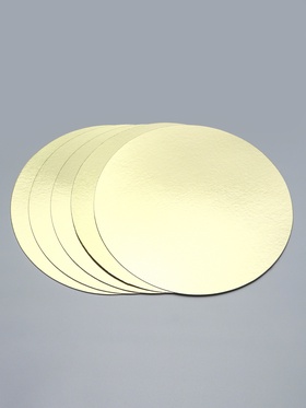 Подложка кондитерская, золотая 26 см - Набор 5 шт.