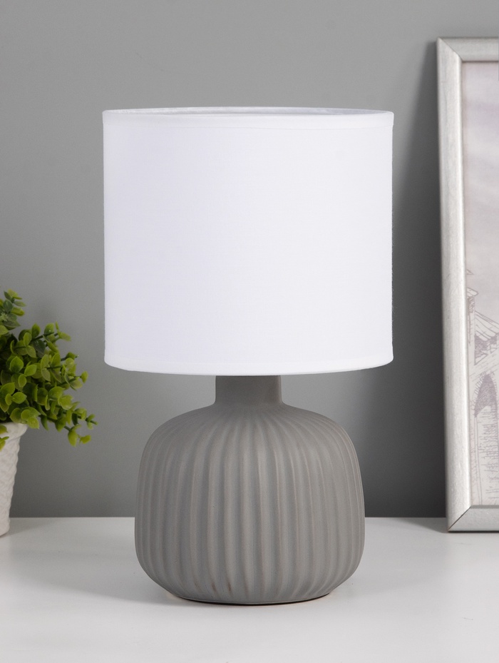 Лампа настольная G32183/1T, 1×40 Вт, E14, 16×16×27 см, серая