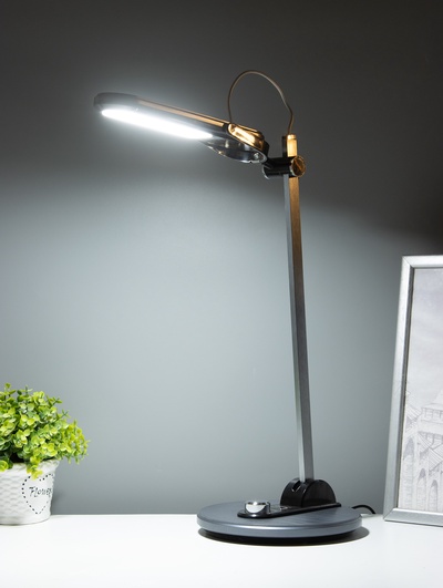 Лампа настольная LED BL1073, 8 Вт, 3000-6000К, 19×19×43 см, чёрная