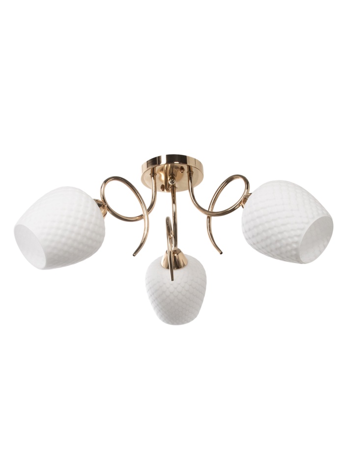 Люстра 12154/3, 1хE27, 40Вт, 50х50х23 см, цвет золото