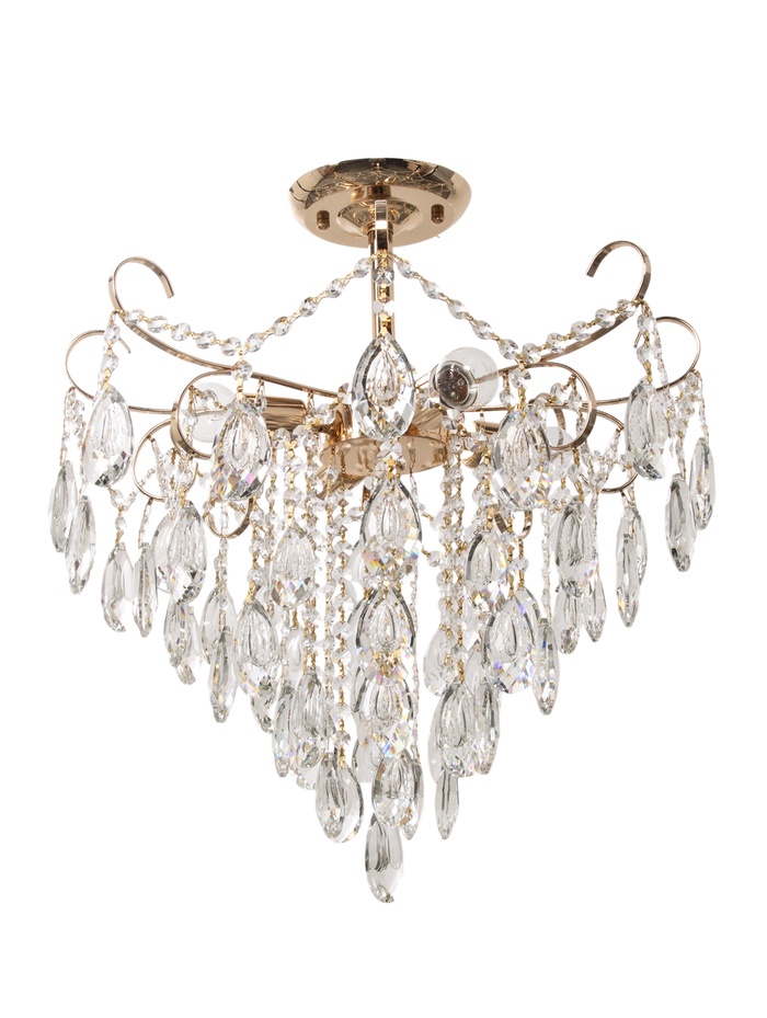 Люстра 15506/4, 4хE27, 60Вт, 52х52х50 см, цвет золото