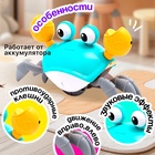УЦЕНКА Каталка музыкальная "Краб", свет, звук, цвет бирюзовый 11014311