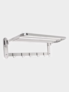 УЦЕНКА УЦЕНКА Полка откидная с держателем полотенец, 5 крючков - Фото 10