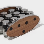 УЦЕНКА Набор баночек для специй Magistro «Модерн», на подставке, 12 шт., стекло - Фото 10