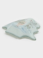 УЦЕНКА Блюдо новогоднее сервировочное Доляна «Зверьки в лесу», 17.7×18.5×3.5 см, стекло, белое, зелёное - Фото 4