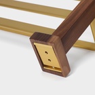 УЦЕНКА Полка с держателем для полотенец Hölzern Premiere, ореховое дерево, алюминий - Фото 5