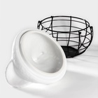 УЦЕНКА Ёмкость для хранения Доляна «Курочка», 22×20.5 см, керамика, белая - Фото 4