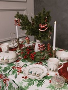 УЦЕНКА Тарелка сервировочная новогодняя Доляна «Домашние гномики», d=20 см, доломит, белая - Фото 5