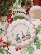 УЦЕНКА Тарелка сервировочная новогодняя Доляна «Домашние гномики», d=20 см, доломит, белая - Фото 6