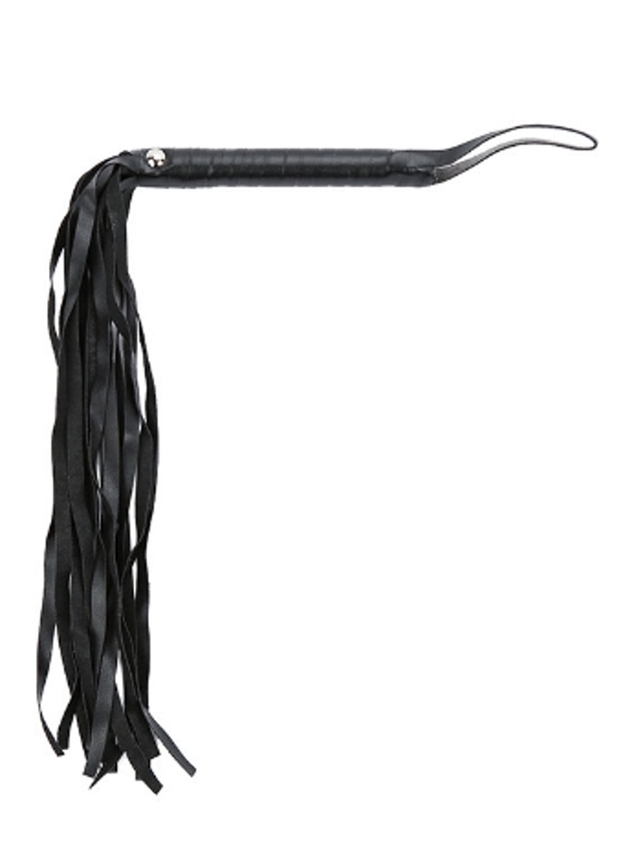 Плетка БДСМ, кистевая, черная, кожзам