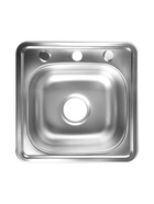 Мойка кухонная ZEIN, врезная, толщина 0.6 мм,38×38×15 см, 3 1/2’’, с сифоном - Фото 2