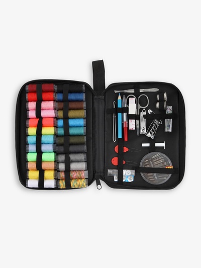 Швейный набор, 89 предметов, в футляре, 21×14×3 см