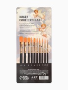 Кисть для рисования, набор 10 шт. синтетика «Ангел» № 1, 2, 2/0, 3, 4, 5, 5/8, 6, 8 - Фото 5