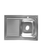 Мойка кухонная ZEIN, накладная, правая, 0.4 мм, 80×60×16 см, 3 1/2’’, с сифоном  (артикул 10946751)  большой выбор товаров оптом и в розницу по низким ценам с доставкой