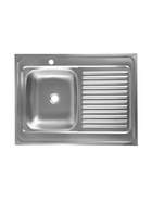 Мойка кухонная ZEIN, накладная, левая, 0.4 мм, 80×60×16 см, 1 1/2’’, без сифона - Фото 2