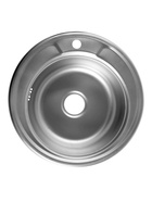 Мойка кухонная ZEIN, врезная, толщина 0.6 мм, 49×49×17 см, 3 1/2’’, с сифоном, круглая - Фото 2