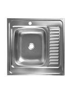 Мойка кухонная ZEIN, накладная, левая, 0.4 мм, 60×60×16 см, 1 1/2’’, без сифона - Фото 2