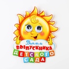 УЦЕНКА Диплом "Выпускника детского сада", солнышко с глазками, 13,6 х 17 см - Фото 3