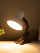 УЦЕНКА Лампа настольная Е27, с выкл. на зажиме (220В) белая 26х13х11 RISALUX - Фото 2