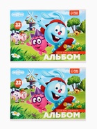 Альбом для рисования на скрепке, А4, 2 штуки, «Смешарики» - Фото 2
