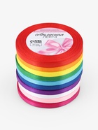 Лента атласная, набор 10 шт., 6 мм, 23 м±1 м, разноцветная  (артикул 10947014)  большой выбор товаров оптом и в розницу по низким ценам с доставкой
