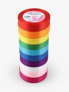 Лента атласная, набор 10 шт., 20 мм, 23 м±1 м, разноцветная  (артикул 10947015)  большой выбор товаров оптом и в розницу по низким ценам с доставкой