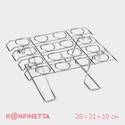 УЦЕНКА Подставка для мороженого и десертов KONFINETTA, 27.5×20.5×11 см, нержавеющая сталь, серебристая - Фото 1