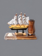 УЦЕНКА Набор настольный Карандашница-ваза+корабль 12×13 см - Фото 2