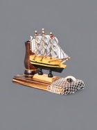 УЦЕНКА Набор настольный Карандашница-ваза+корабль 12×13 см - Фото 4