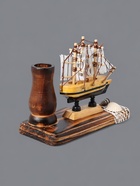 УЦЕНКА Набор настольный Карандашница-ваза+корабль 12×13 см - Фото 5