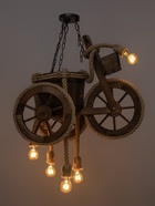 УЦЕНКА Светильник «Мотоцикл», 5хЕ27, 40 Вт, чёрный, 52×34×33 см - Фото 3