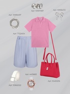 Футболка - поло женская MINAKU, размер 42-44 (S), интерлок, розовая - фото 809616867