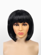 Парик карнавальный «Каре» черный, 1 шт. 110 г - фото 122966545