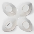 УЦЕНКА Менажница 4 ячейки Magistro «Лист Бланш», 27×4 см, белая - Фото 4