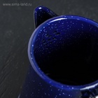 УЦЕНКА Кофейник эмалированный «Синий мрамор», 800 мл, 14×11.5×18 см, синий - Фото 3