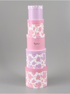 Набор шляпных коробок 5 в 1 «Нежные лилии», 13×14 - 19.5×22 см  (артикул 10960364)  большой выбор товаров оптом и в розницу по низким ценам с доставкой