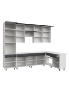 Кухонный гарнитур угловой до потолка «София», 3000×1800 мм, цвет белый/графит МДФ - Фото 7