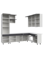 Кухонный гарнитур угловой до потолка «София», 3000×1800 мм, цвет белый/графит МДФ - Фото 9