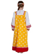 Карнавальный костюм русский народный для девочки «Аленушка», жёлтый, р. 122 - фото 122966558