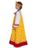 Карнавальный костюм русский народный для девочки «Аленушка», жёлтый, р. 122 11009765