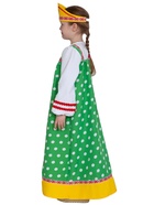 Карнавальный костюм русский народный для девочки «Аленушка», зелёный, р. 122 - фото 122966560