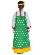 Карнавальный костюм русский народный для девочки «Аленушка», зелёный, р. 122 - фото 122966561