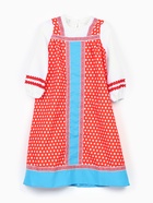 Карнавальный костюм русский народный для девочки «Аленушка», красный, р. 134 - Фото 3