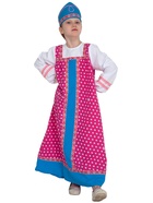 Карнавальный костюм русский народный для девочки «Аленушка», розовый, р. 122  (артикул 11009769)  большой выбор товаров оптом и в розницу по низким ценам с доставкой