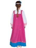 Карнавальный костюм русский народный для девочки «Аленушка», розовый, р. 122 - Фото 4