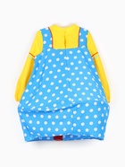 Карнавальный костюм русский народный для девочки «Матрешка», голубой, р. 134 - Фото 5