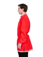 Рубаха-косоворотка русская народная мужская, красная р-р. XL 56-58 - Фото 2