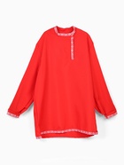 Рубаха-косоворотка русская народная мужская, красная р-р. XL 56-58 - Фото 7