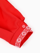 Рубаха-косоворотка русская народная мужская, красная р-р. XL 56-58 - Фото 10